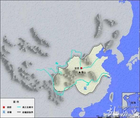夏朝时期地图(前2207～前1766)