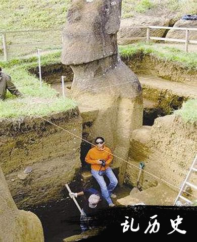 挖掘复活岛雕像